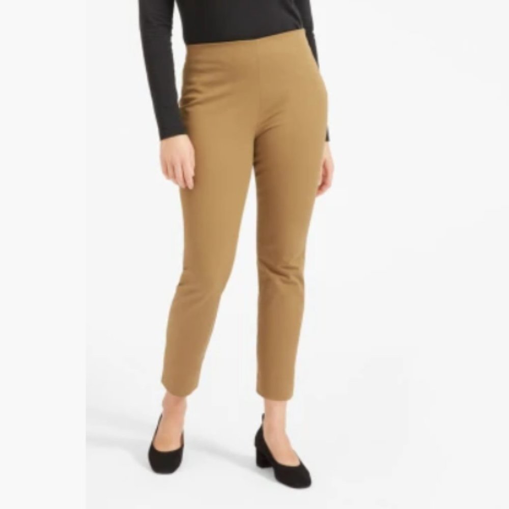 Everlane Side-Zip Stretch Cotton Pant in Camel